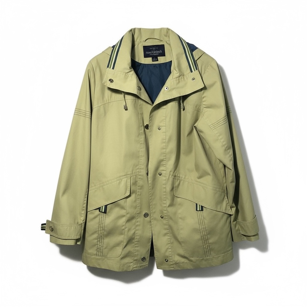 Mackintosh New England Sage Green Hooded Waterproof Rain Jacket Coastal Small